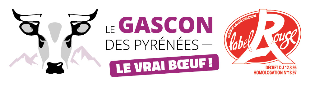 Logo du Label Rouge Gascon des Pyrénées "LE VRAI BOEUF !".