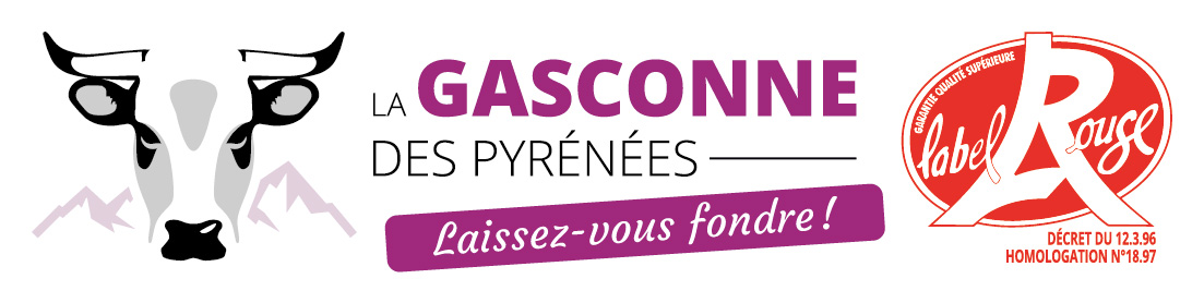 Logo du Label Rouge Gasconne des Pyrénées "Laissez-vous fondre !".